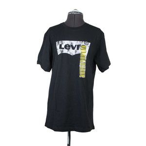 Levi's men's white distressed batwing logo crew neck short sleeve t-shirt M‎